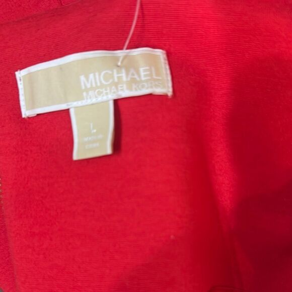 Michael Kors Red Open Shoulder Top Size Large - Picture 10 of 10